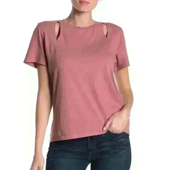 Joe's jeans NWT pink carlisia cut out tee medium - Picture 1 of 8
